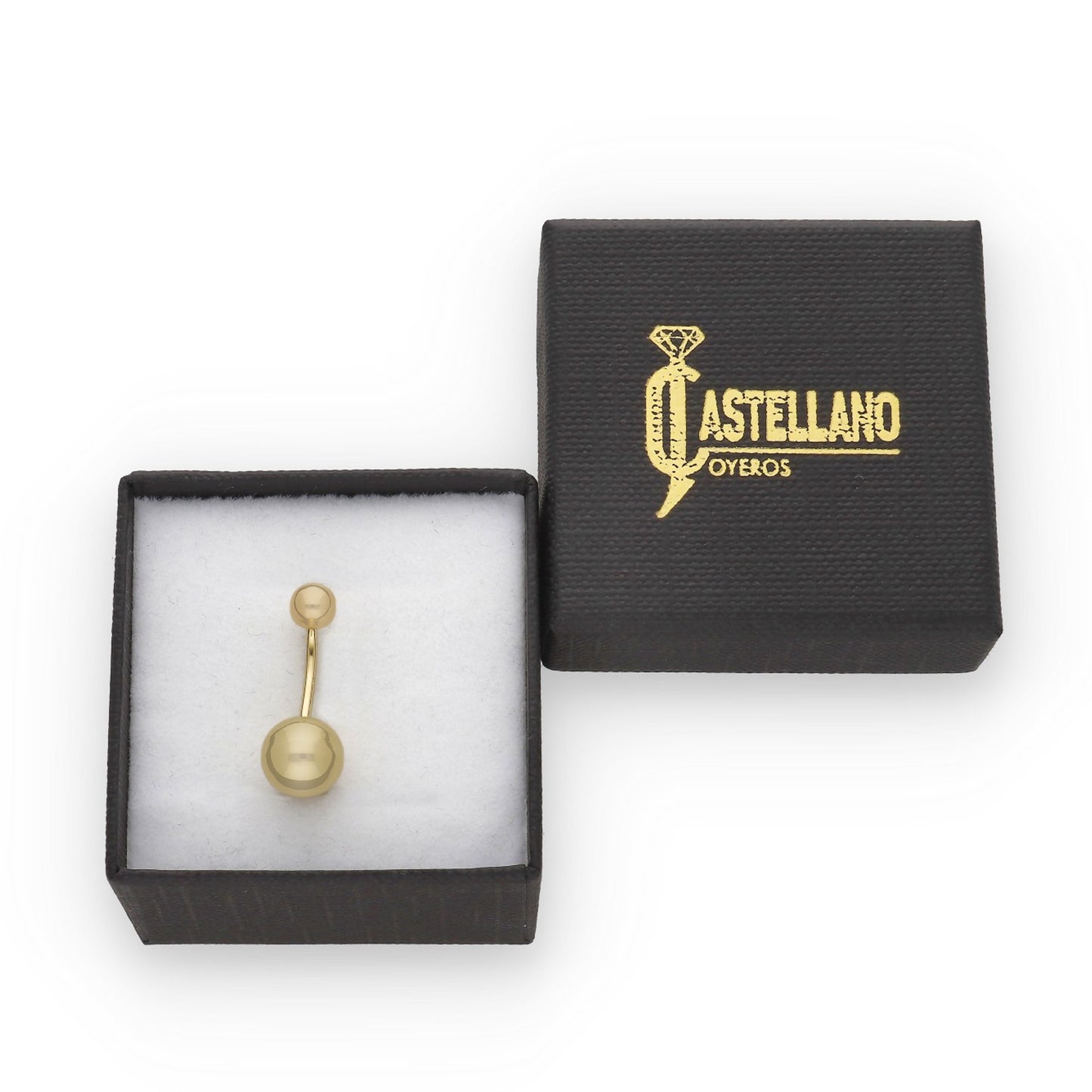 Piercing de Ombligo en Oro de Ley 18K Bola 8.20mm