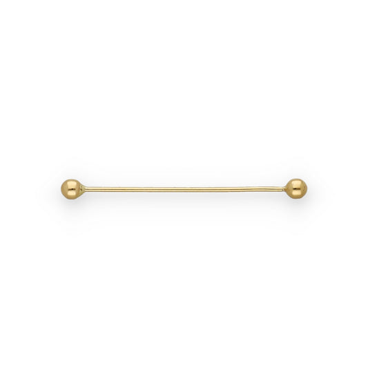 Piercing Barbell Industrial en Oro de Ley 18K