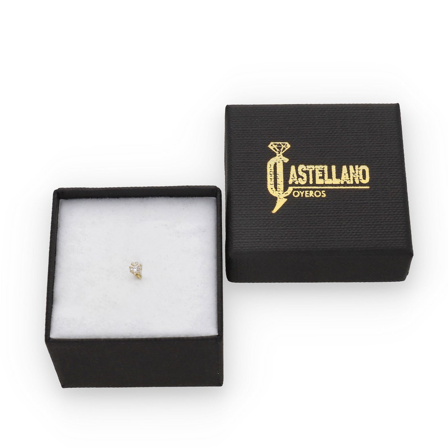 Piercing de Nariz en Oro de Ley 18k con Circonita