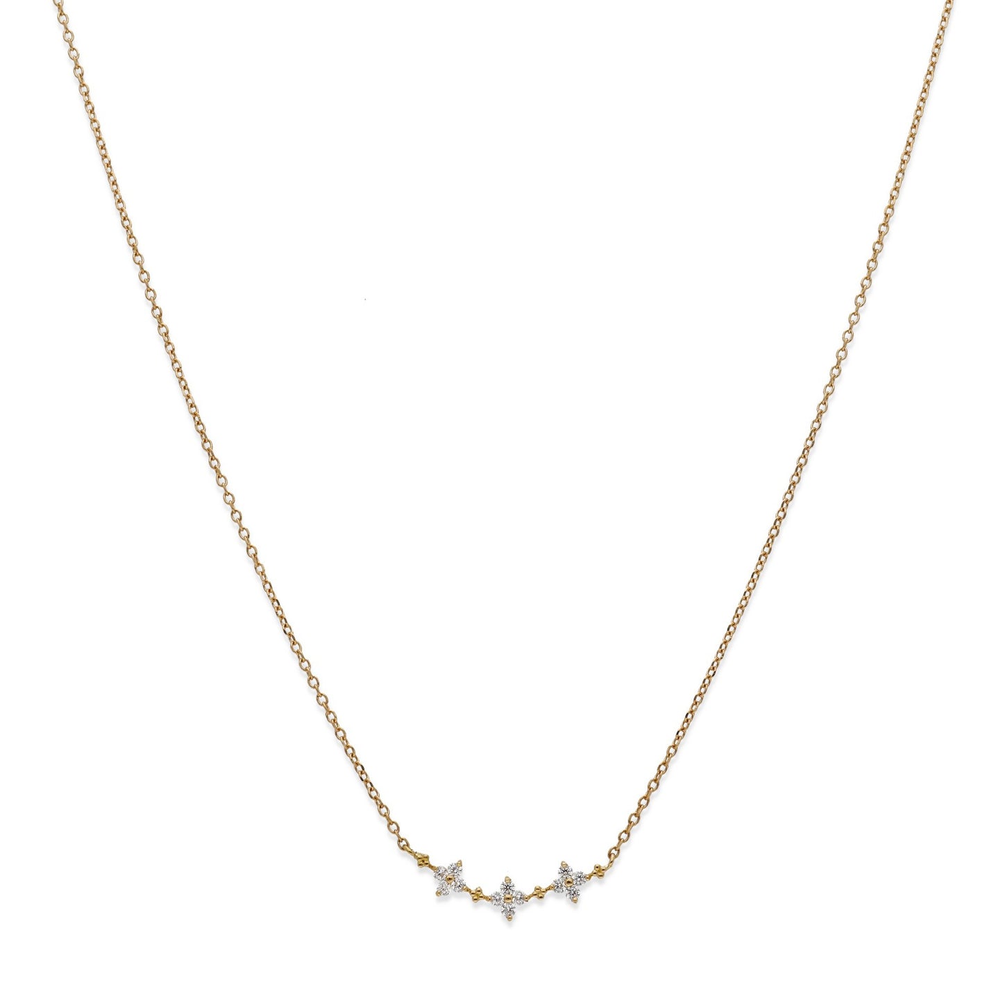 Collar Stellar en Oro de Ley y Circonitas Brillantes