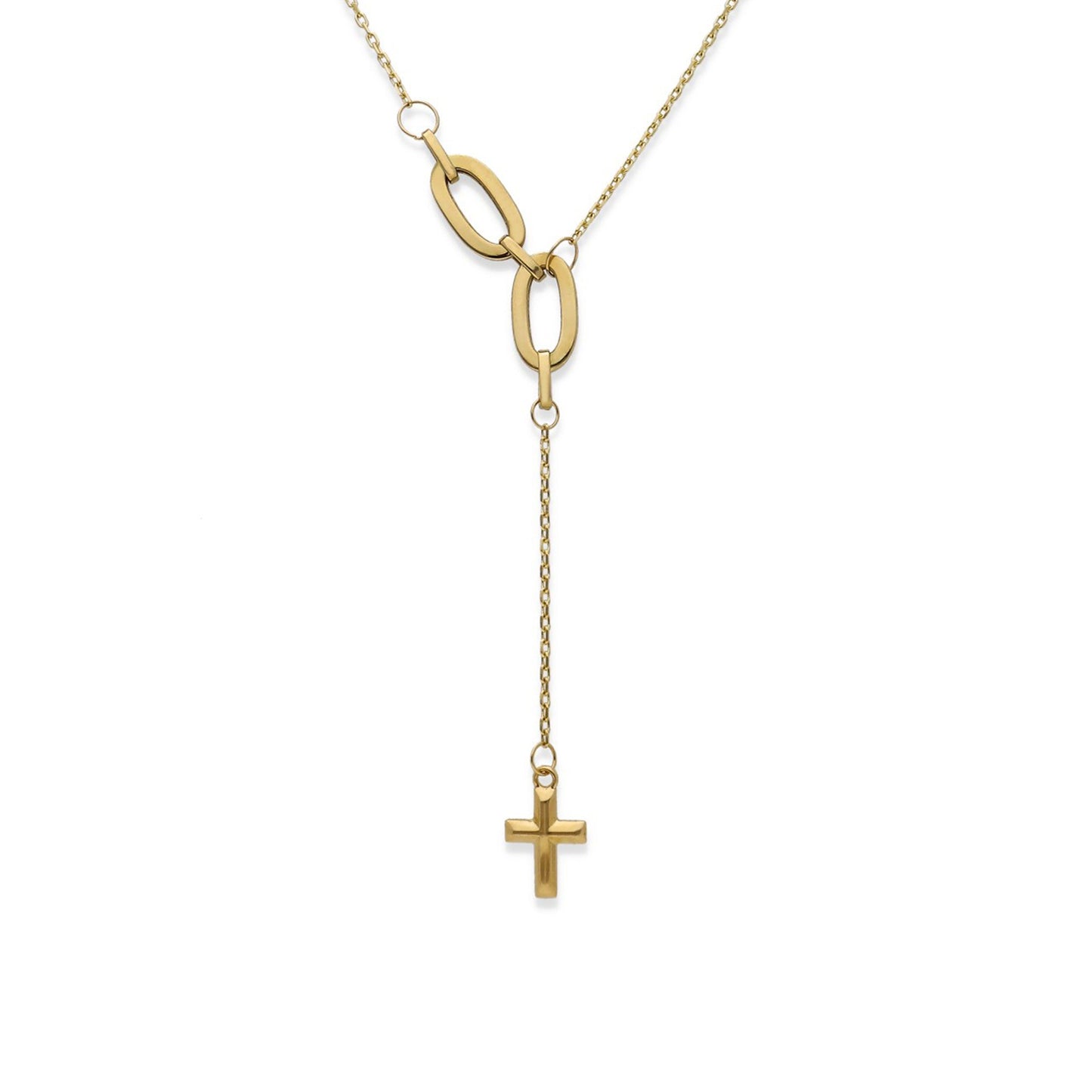 Collar con Cruz Colgante en Oro de Ley Modelo Lumiere