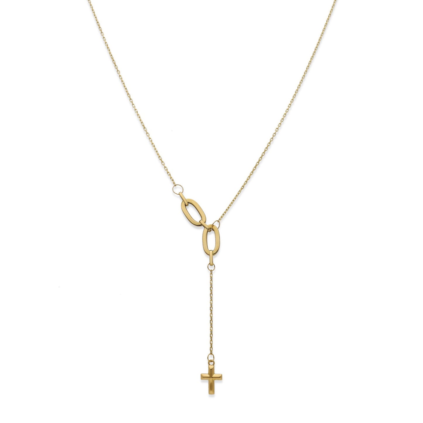 Collar con Cruz Colgante en Oro de Ley Modelo Lumiere