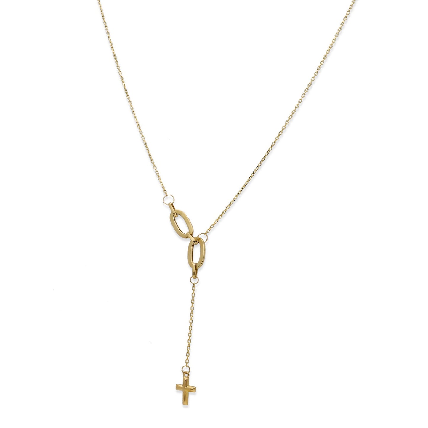 Collar con Cruz Colgante en Oro de Ley Modelo Lumiere