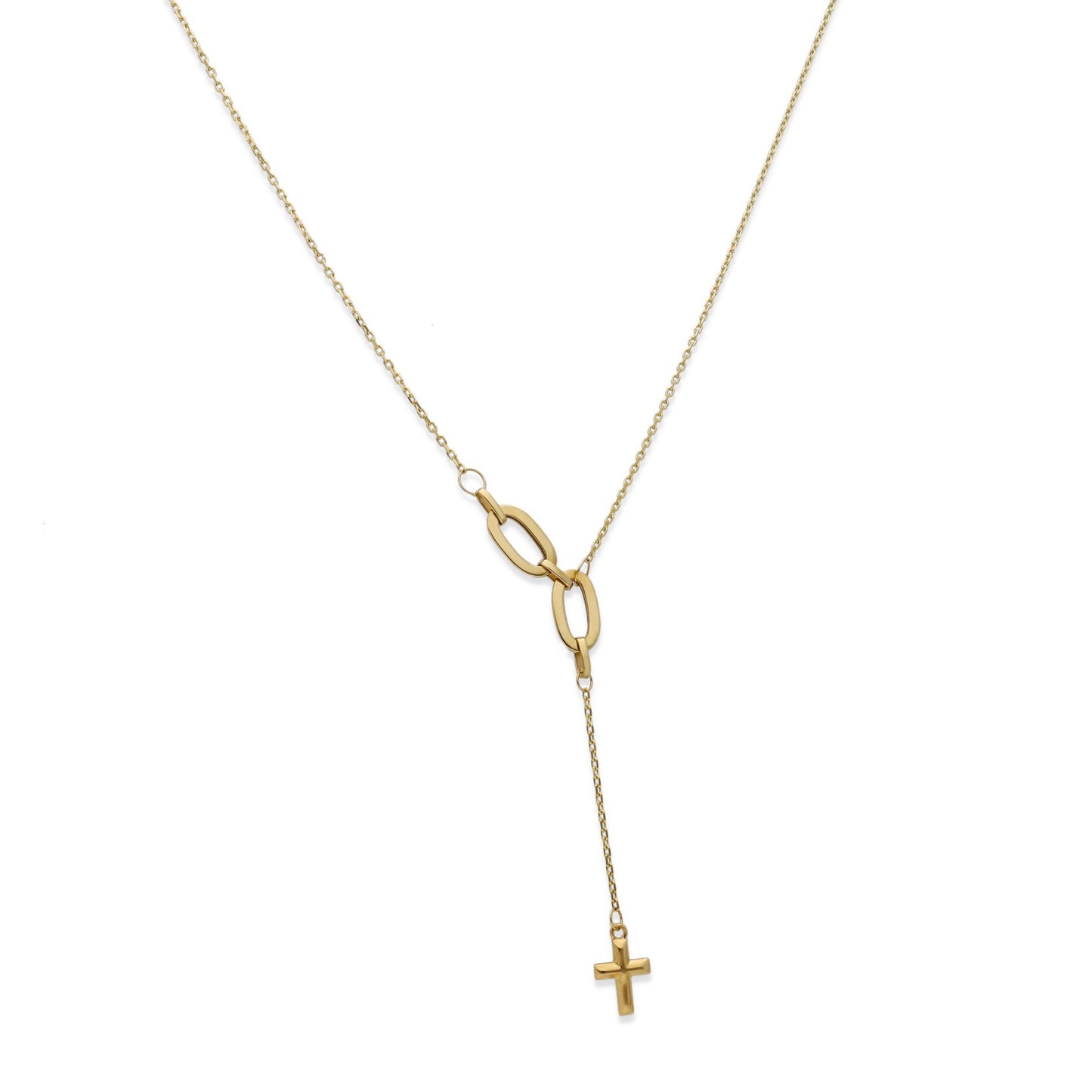 Collar con Cruz Colgante en Oro de Ley Modelo Lumiere