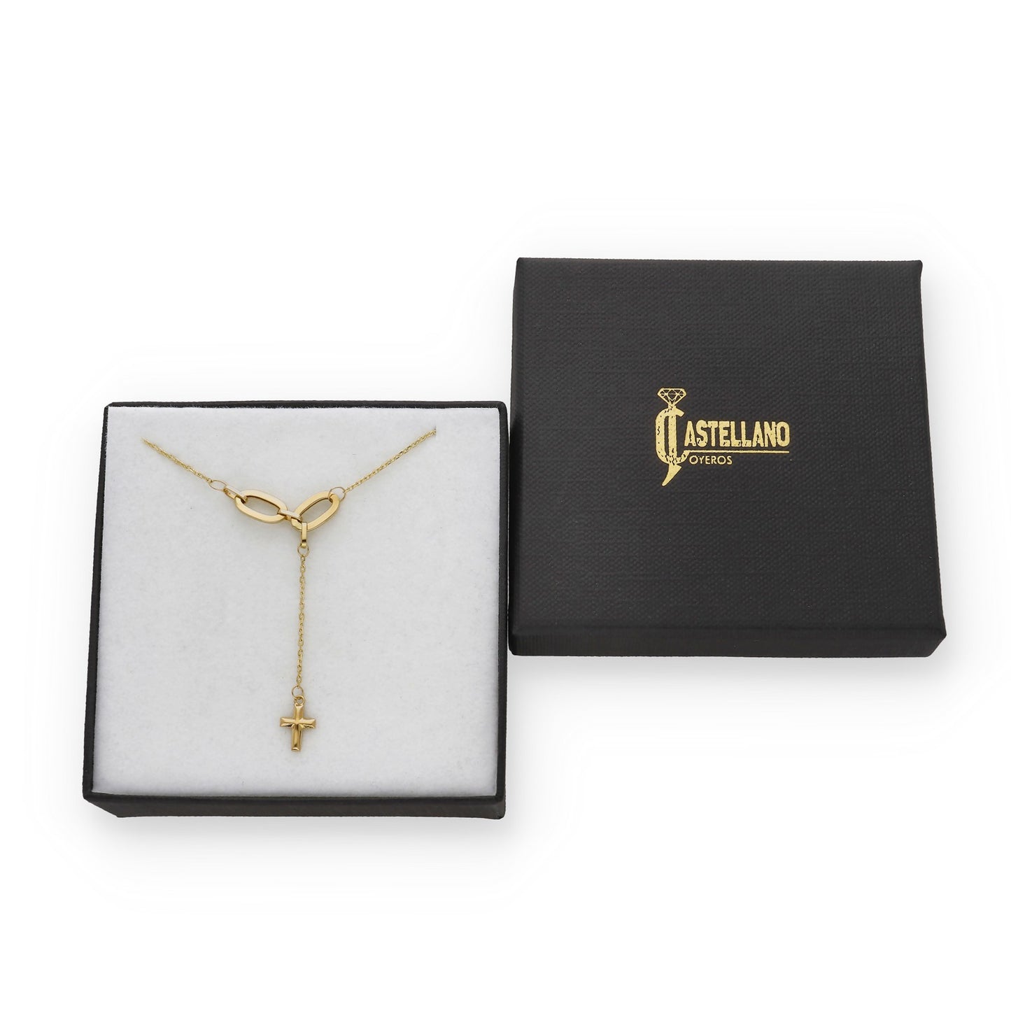 Collar con Cruz Colgante en Oro de Ley Modelo Lumiere