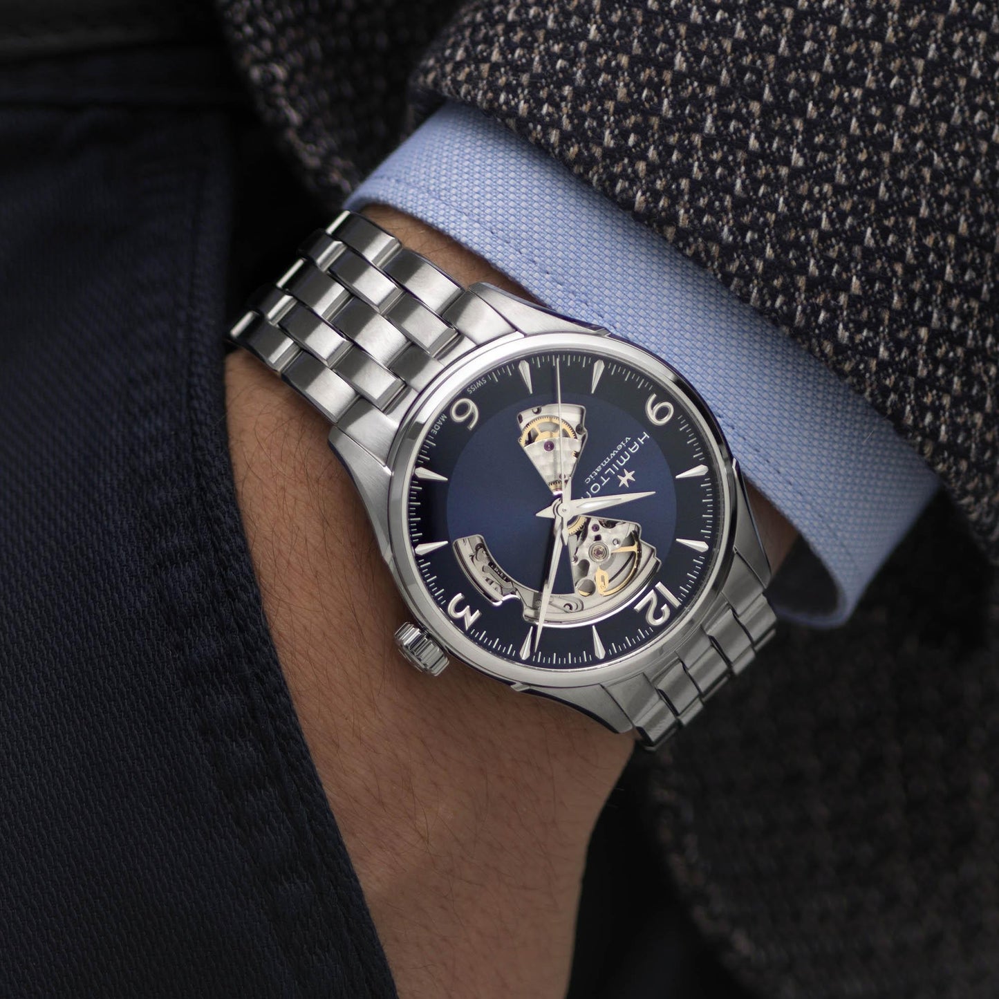 Reloj Hamilton Jazzmaster Open Heart Auto H32705141