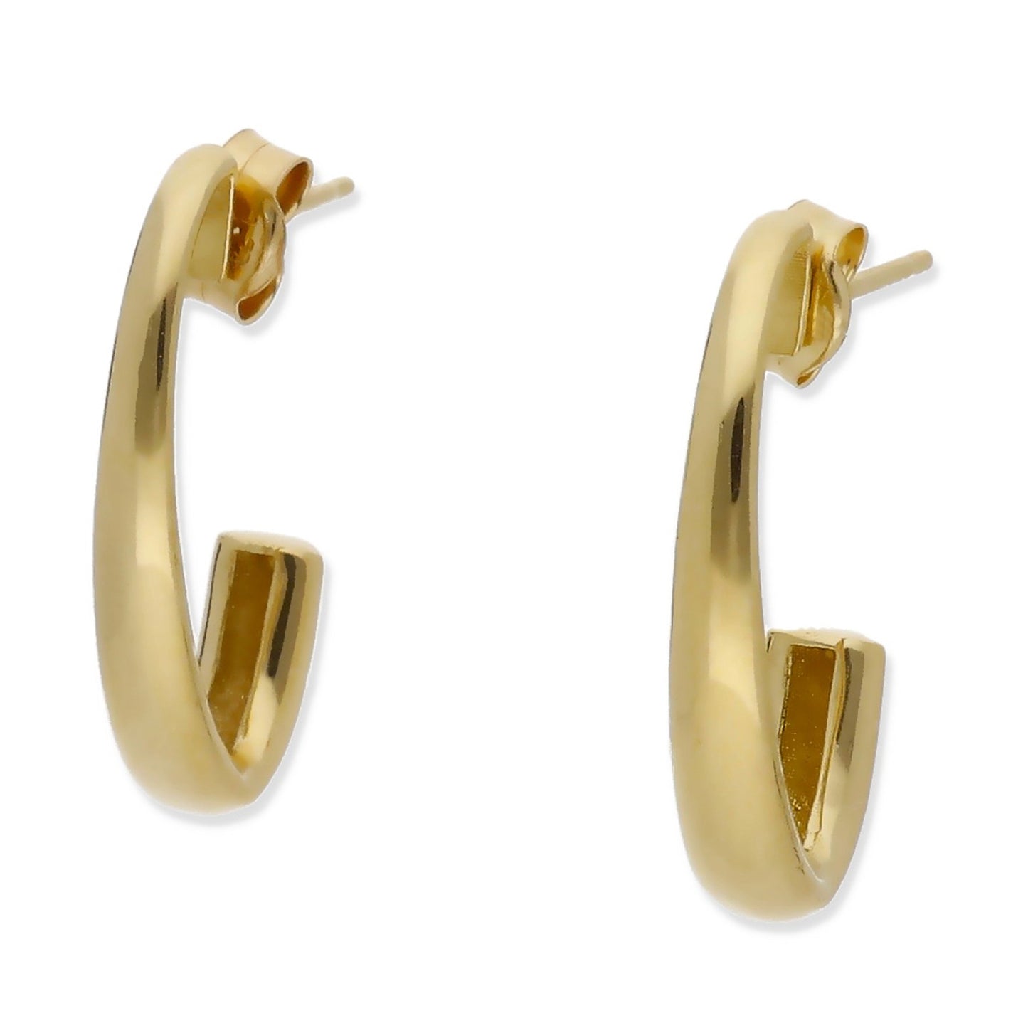 Pendientes Aro Minimalistas Modelo Dym Oro 18k