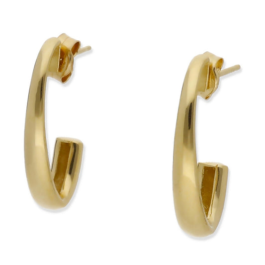 Pendientes Aro Minimalistas Modelo Dym Oro 18k