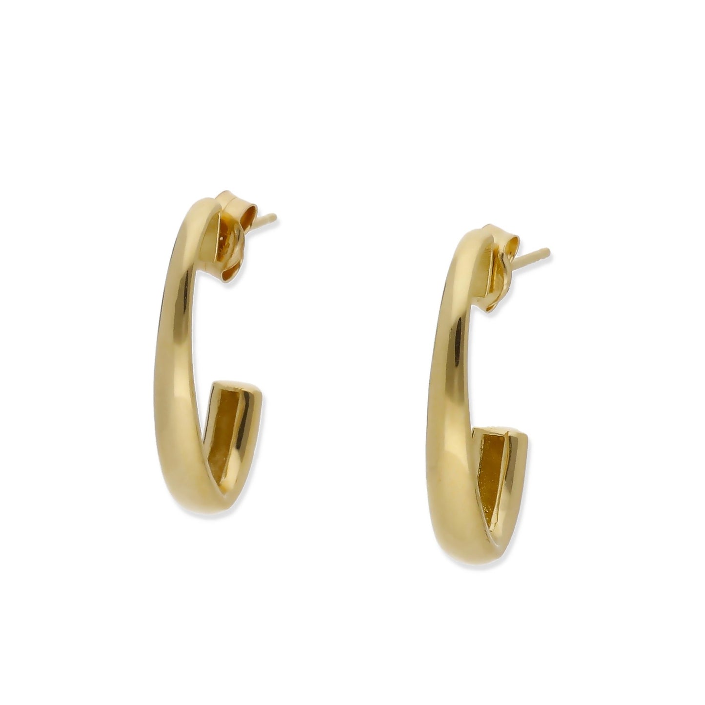Pendientes Aro Minimalistas Modelo Dym Oro 18k