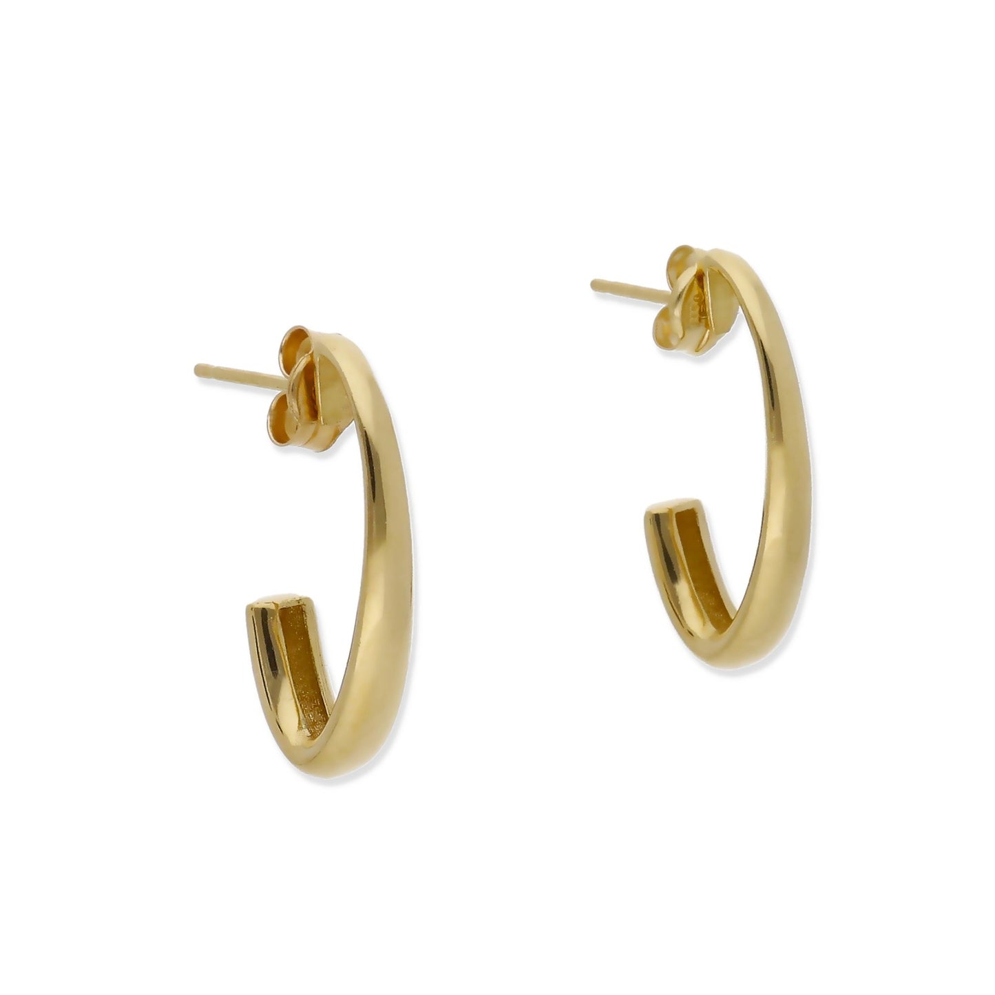 Pendientes Aro Minimalistas Modelo Dym Oro 18k