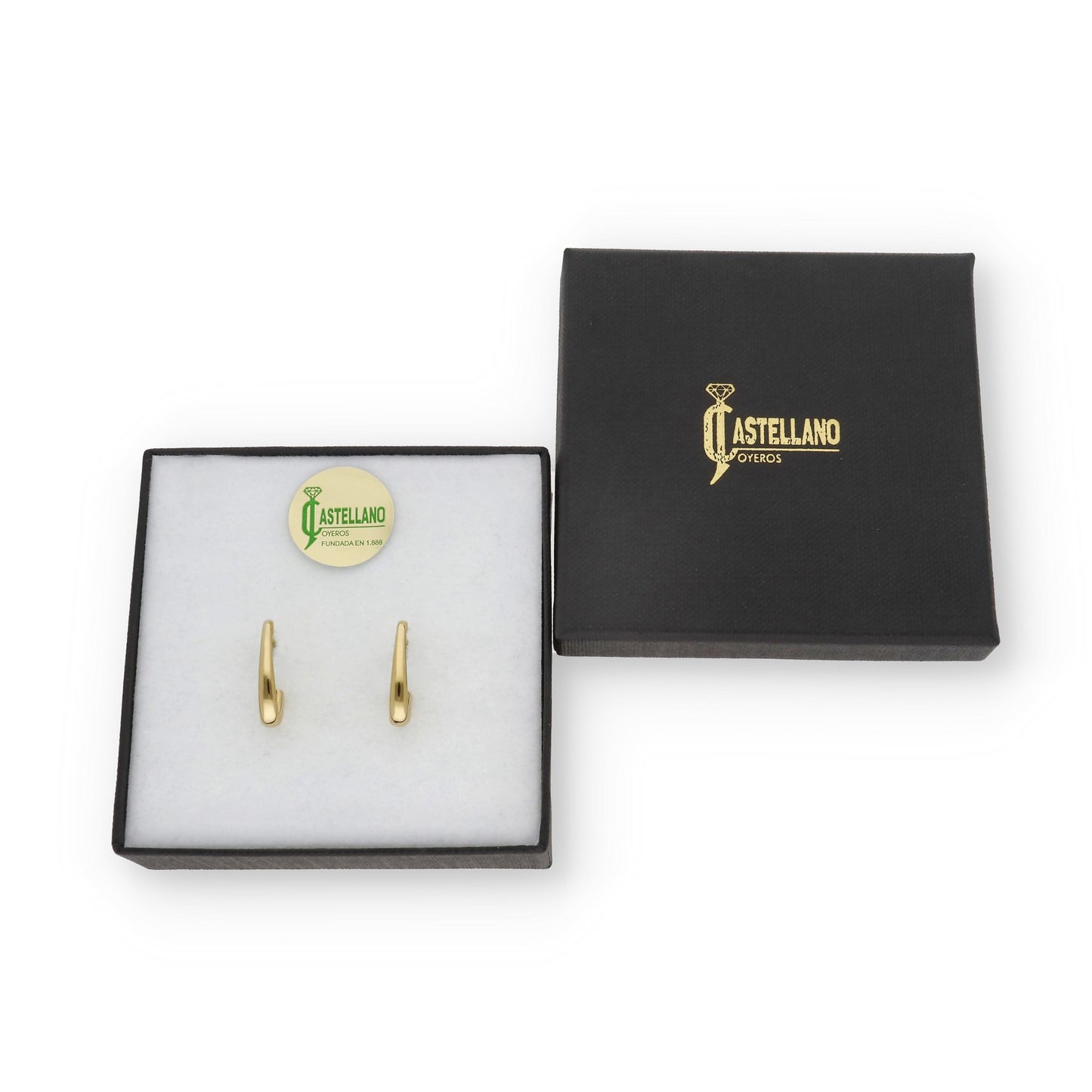 Pendientes Aro Minimalistas Modelo Dym Oro 18k