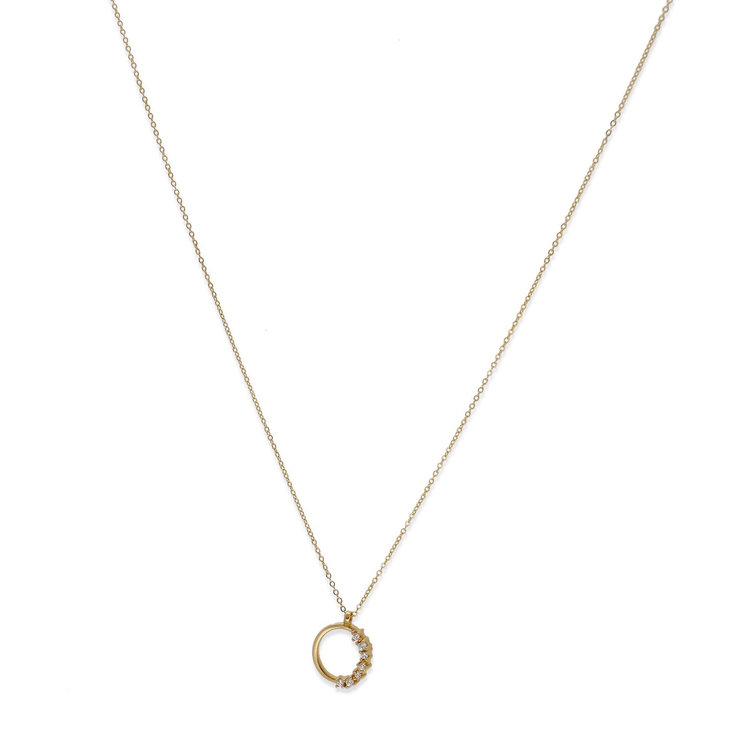 Collar con Colgante Modelo Circus en Oro y Circonitas