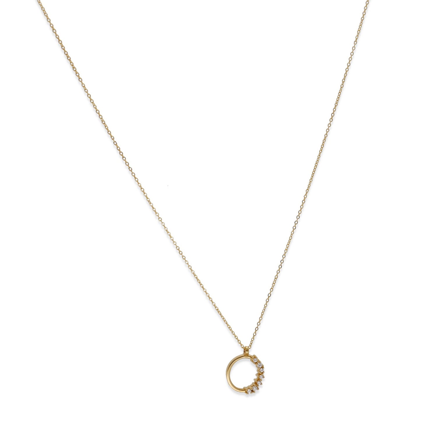 Collar con Colgante Modelo Circus en Oro y Circonitas