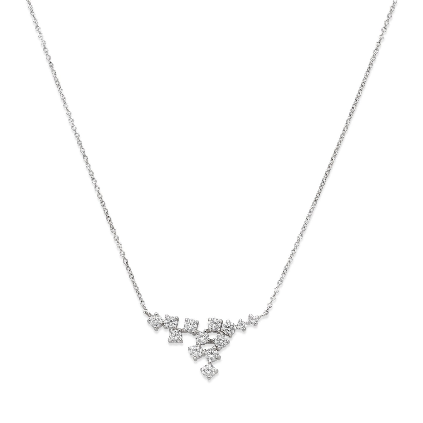 Collar Constelation con Circonitas Brillantes y Oro Blanco