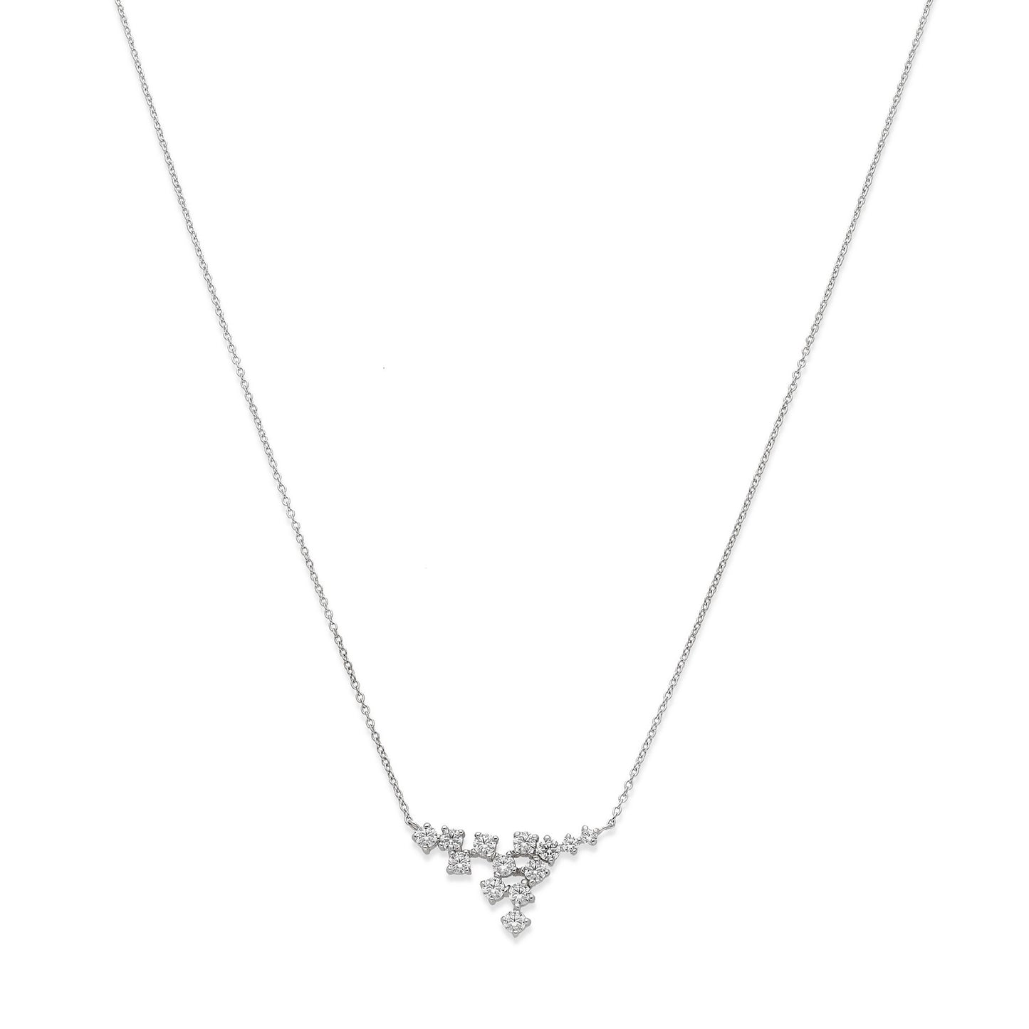 Collar Constelation con Circonitas Brillantes y Oro Blanco
