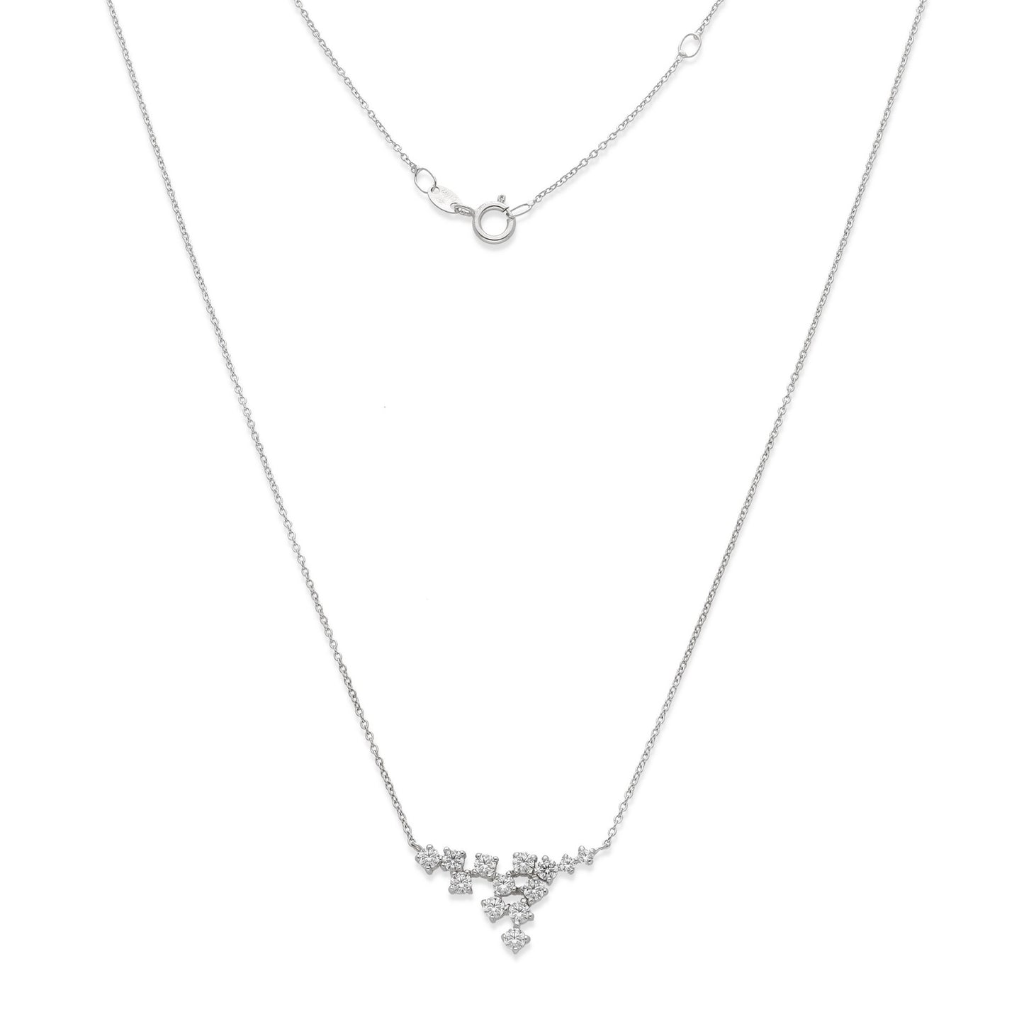 Collar Constelation con Circonitas Brillantes y Oro Blanco