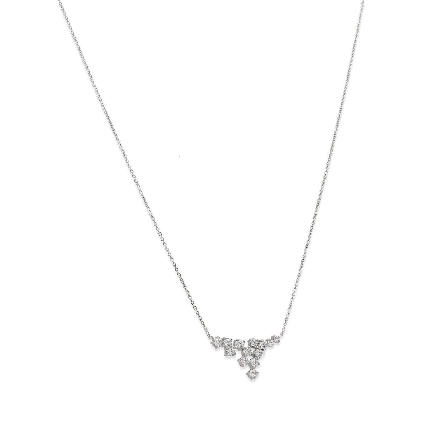 Collar Constelation con Circonitas Brillantes y Oro Blanco