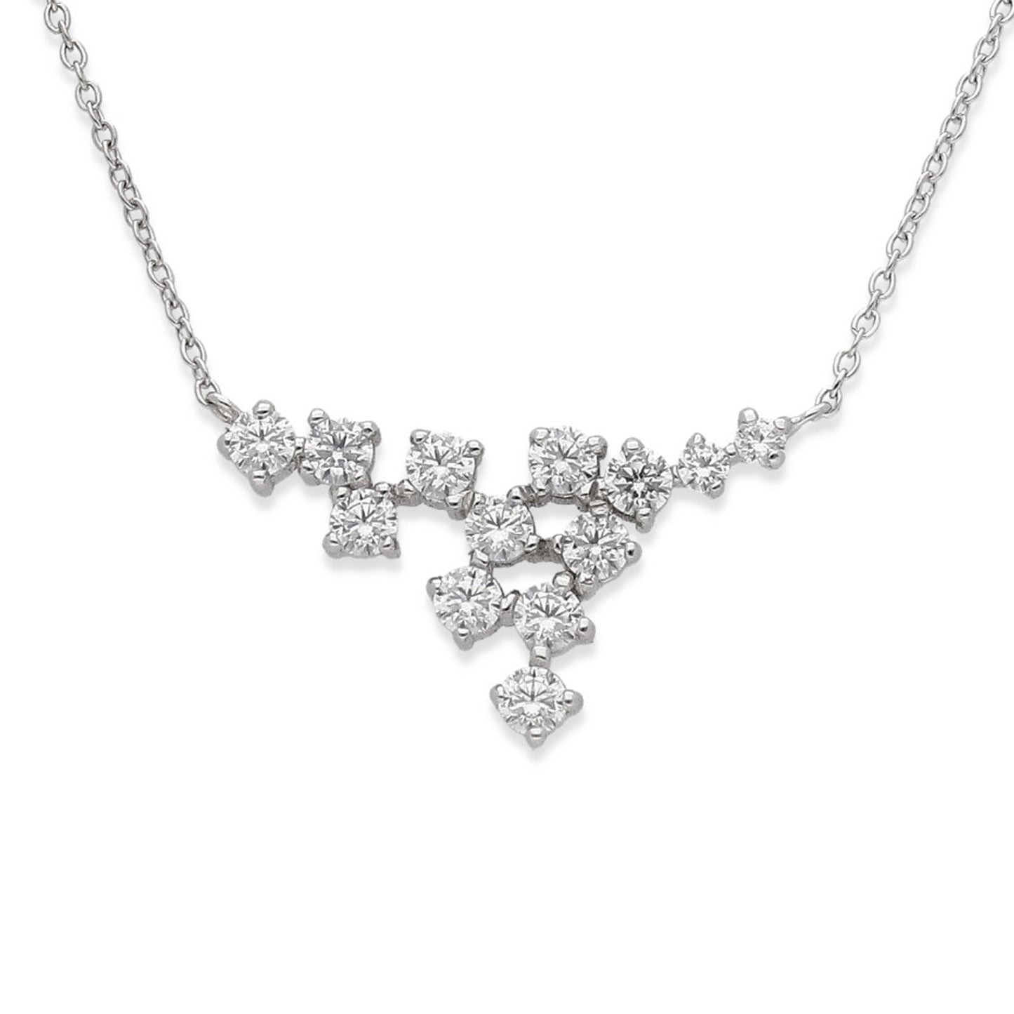 Collar Constelation con Circonitas Brillantes y Oro Blanco