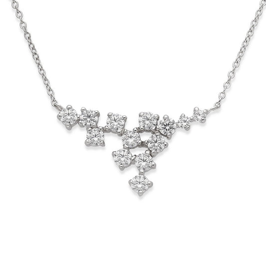 Collar Constelation con Circonitas Brillantes y Oro Blanco