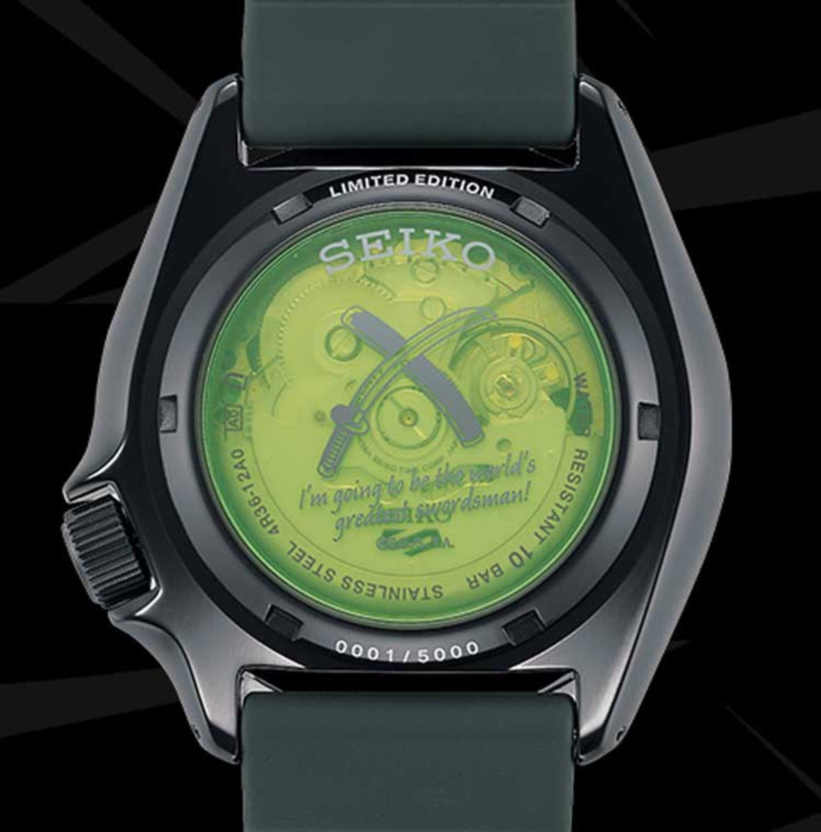 Reloj Seiko 5 Sports ONE PIECE Ed. Limitada Zoro SRPH67K1