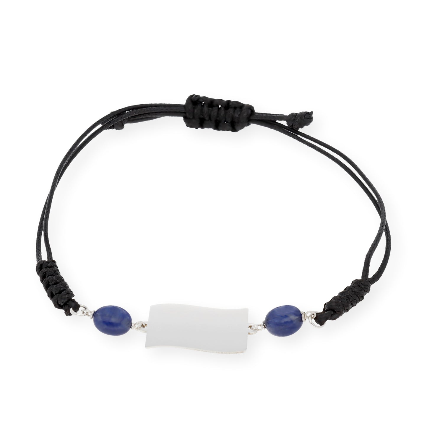 Pulsera Macramé España en Plata Esmaltada y Piedras de Color