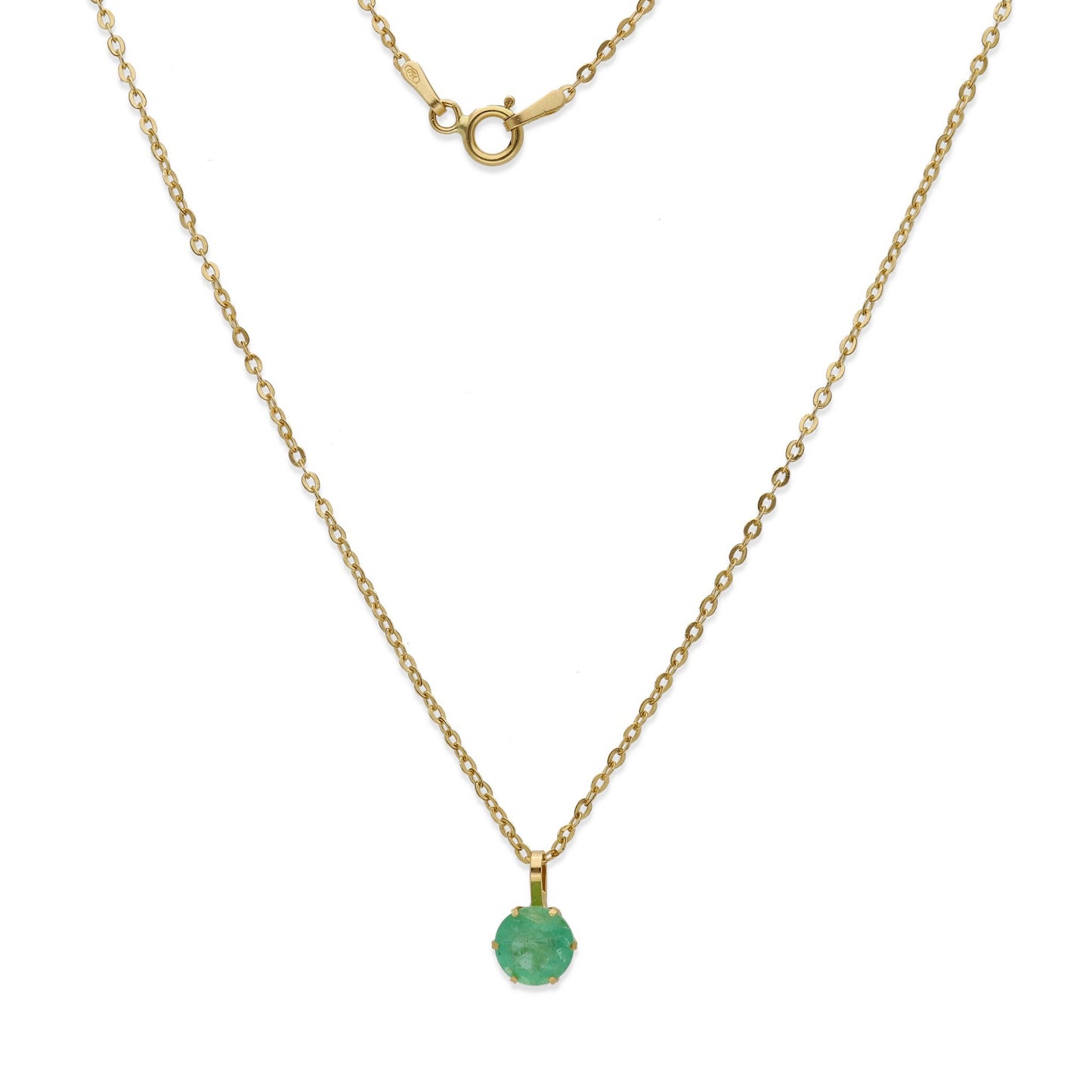 Collar con Colgante Deep en Oro de Ley 18K y Esmeralda
