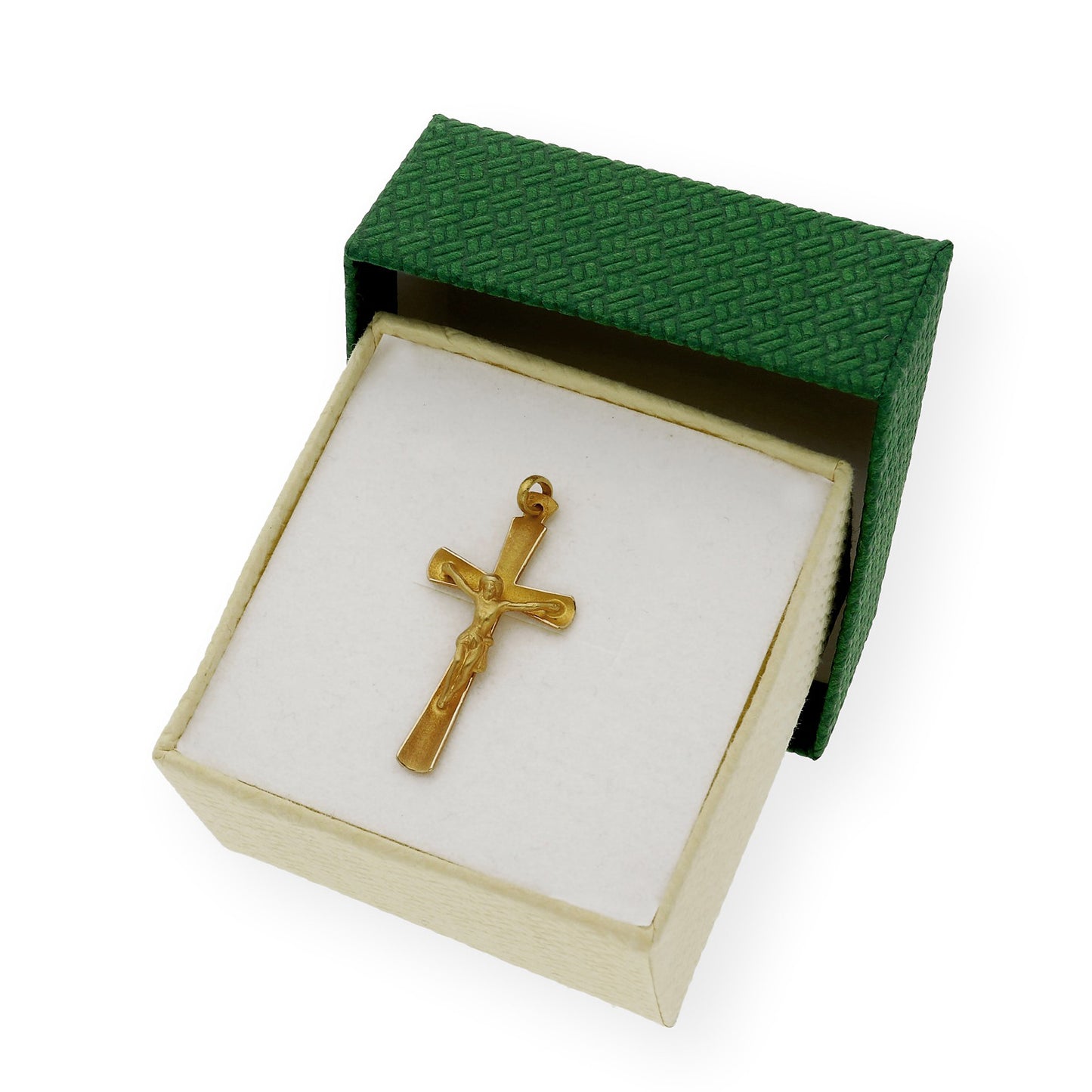 Cruz de Comunión con Cristo en Oro 18k
