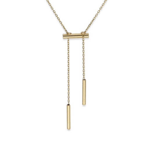 Collar Candles en Oro Amarillo y Circonita Brillante