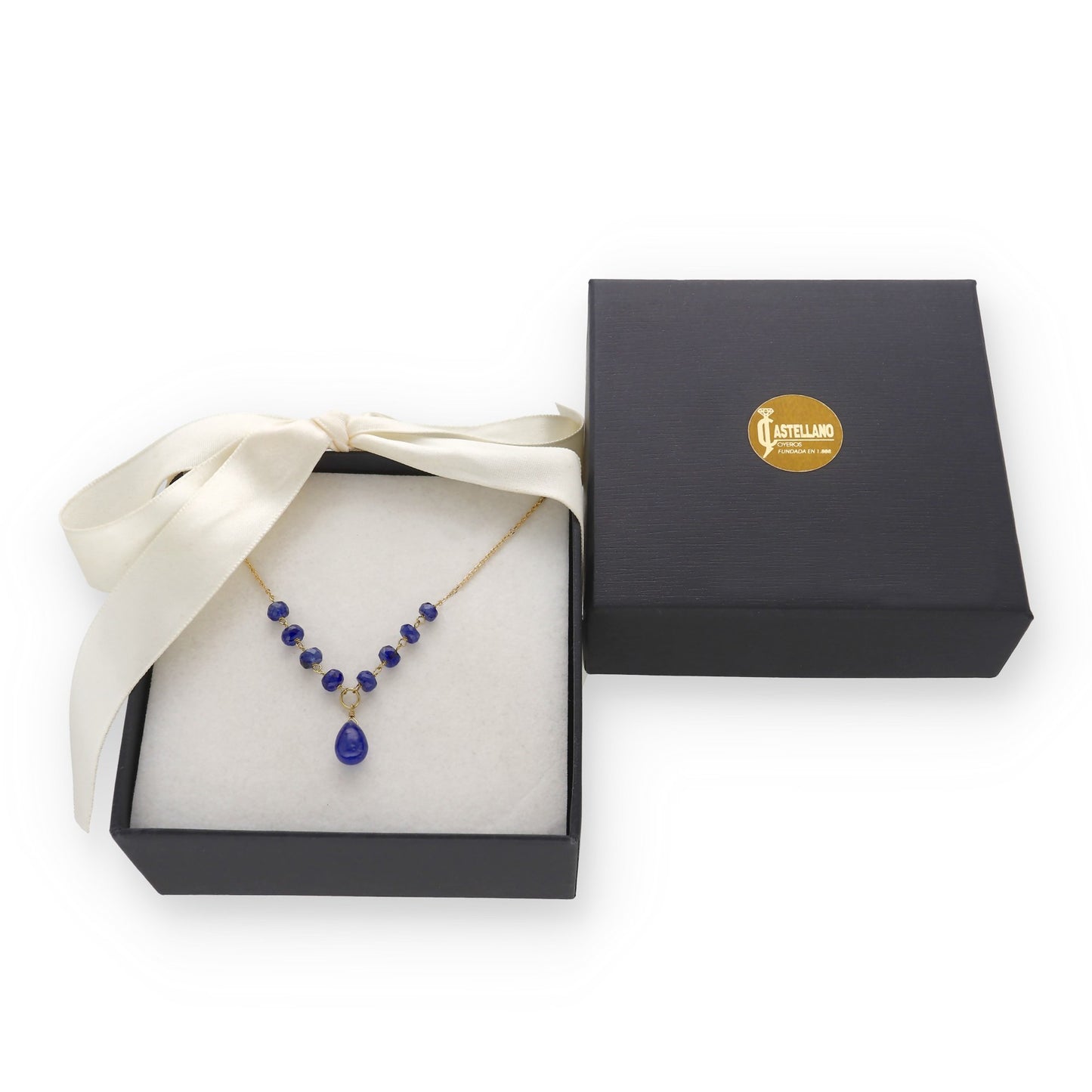 Collar de Oro 18k y Zafiros Tallados