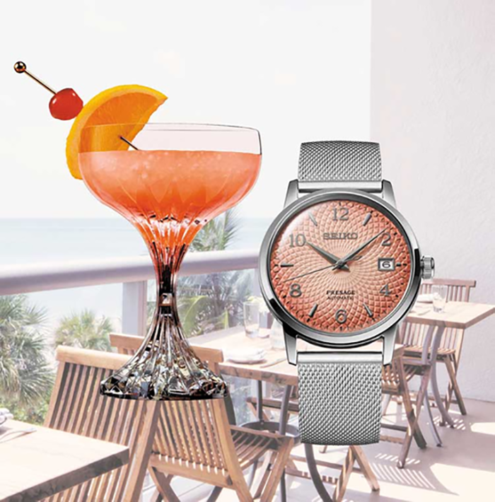 Reloj Seiko Presage Cocktail E.L. Pack Especial Rosa SRPE47J1