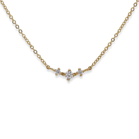 Collar de Oro con Circonitas Modelo Aurora