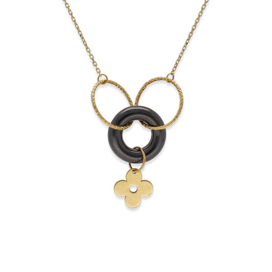 Collar Giselle en Oro 18k con Diseño de Flor