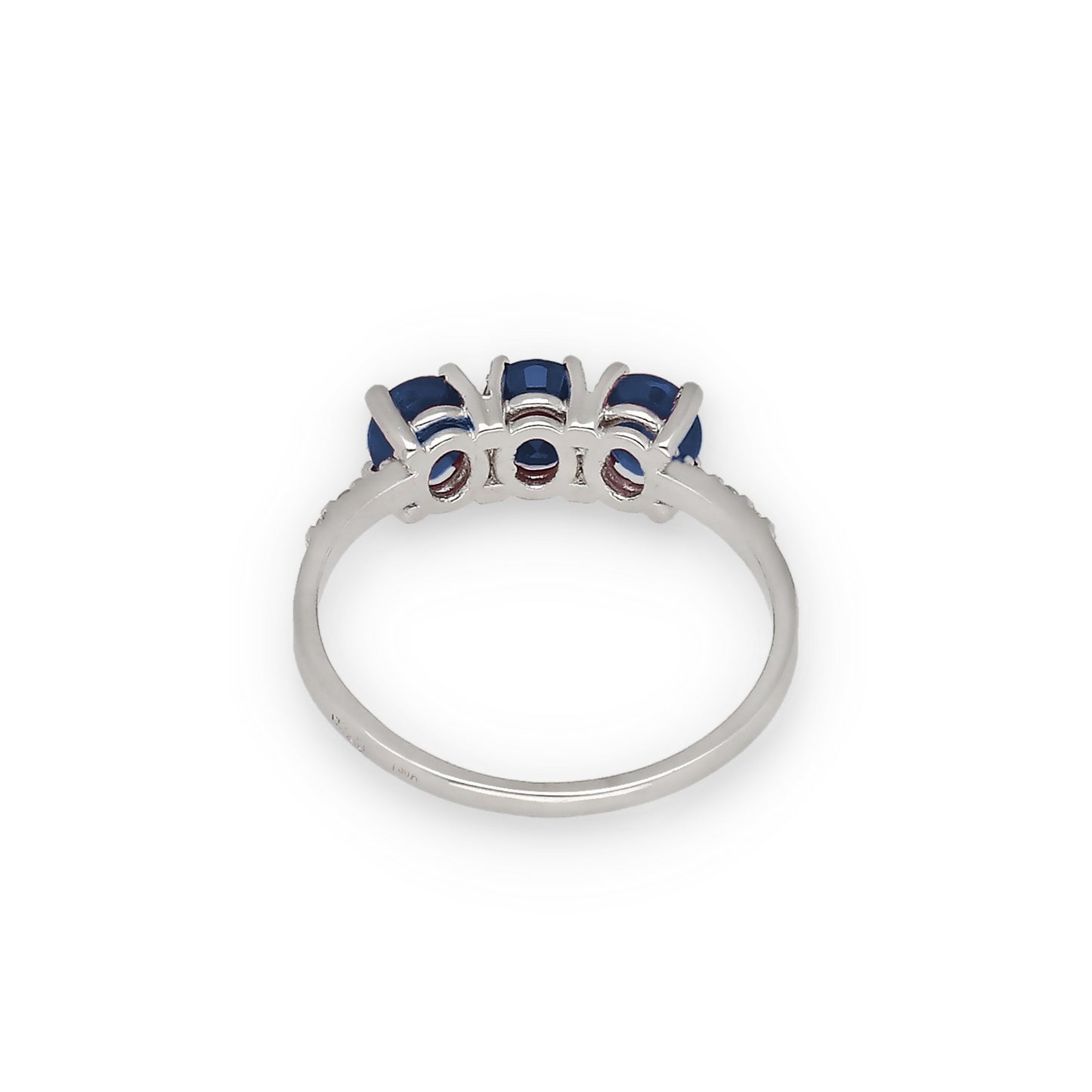 Anillo Lumina en Oro Blanco 18K con Zafiros y Diamantes