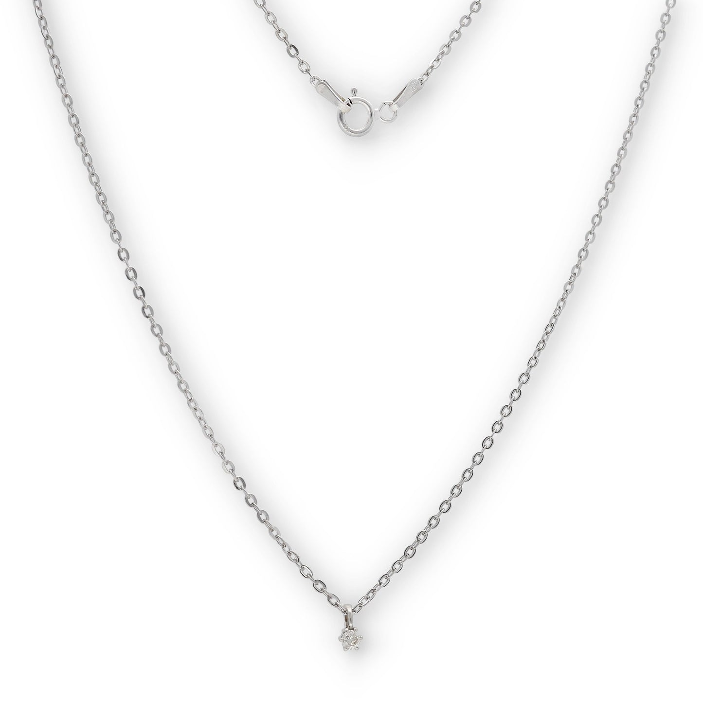 Conjunto Clair Pendientes y Collar de Oro Blanco y Diamantes