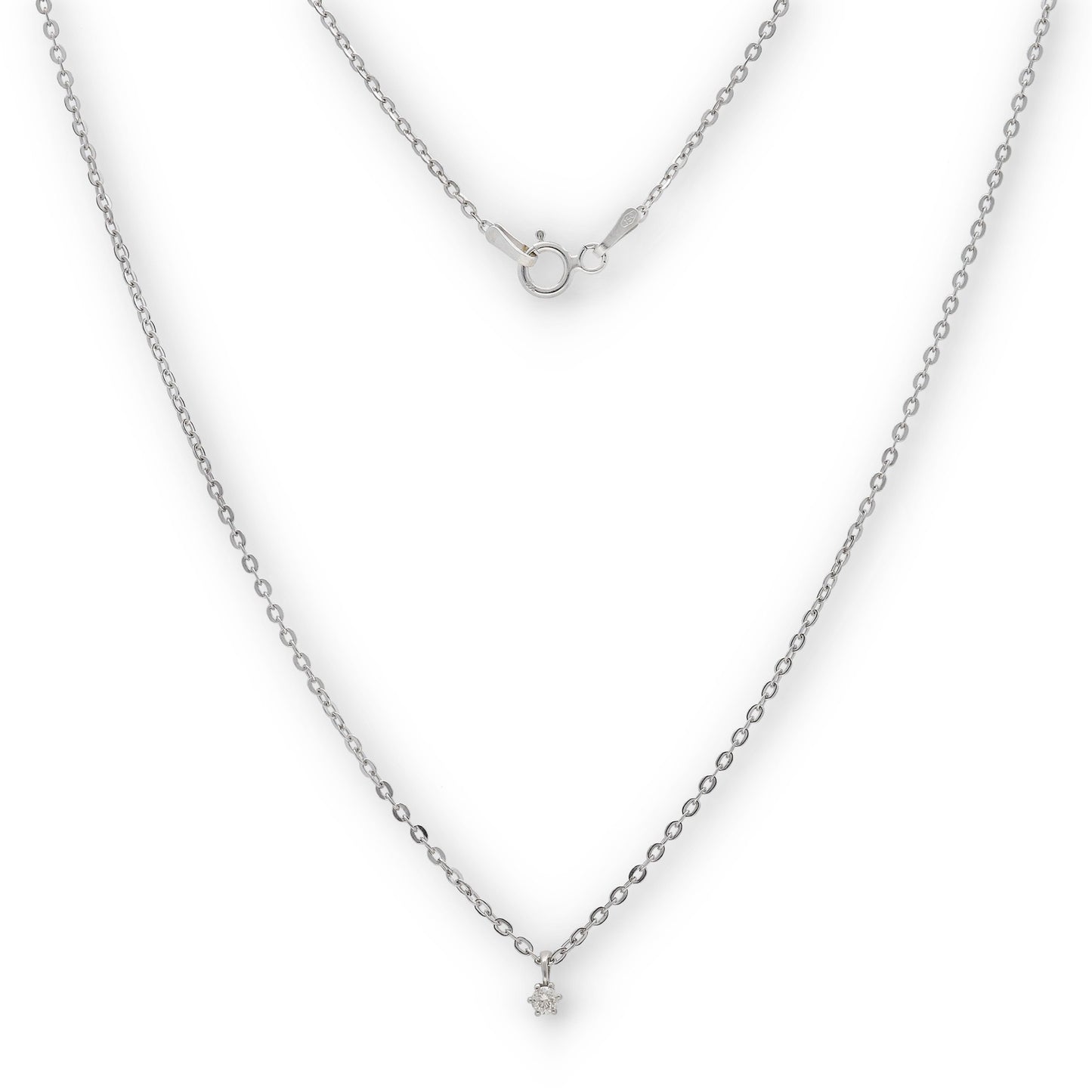 Conjunto Clair Pendientes y Collar de Oro Blanco y Diamantes