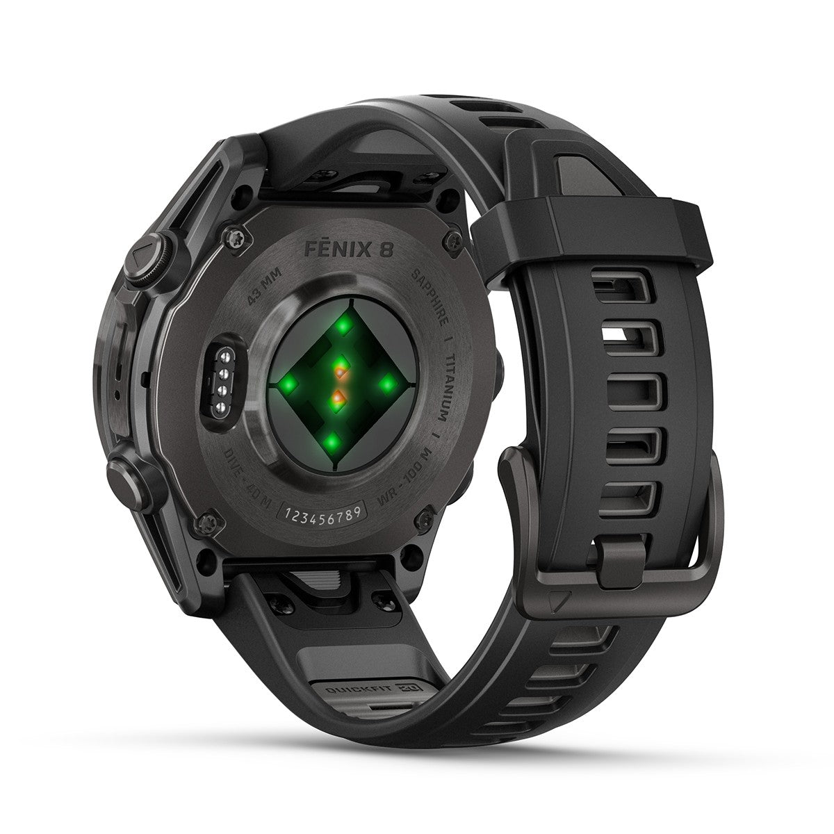 Reloj Garmin Fenix 8 - 43mm AMOLED Sapphire, Titanio DLC con Correa Nerga/Gris 010-02903-21