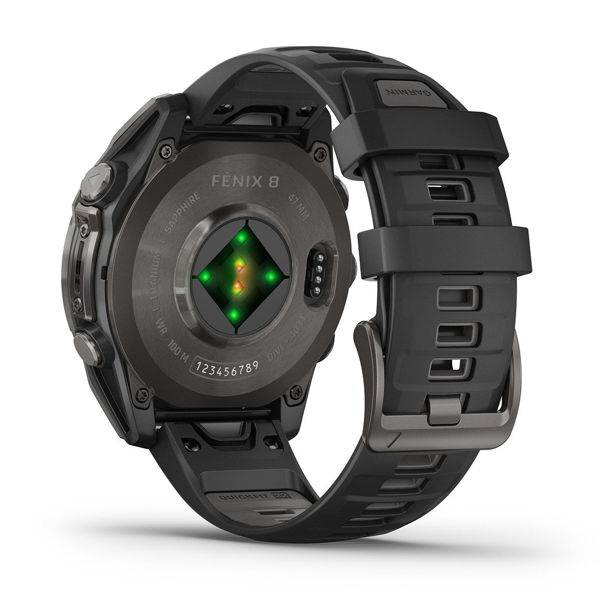 Reloj Garmin Fenix 8 - 47mm AMOLED Sapphire, Titanio DLC con Correa Negra/Gris 010-02904-21