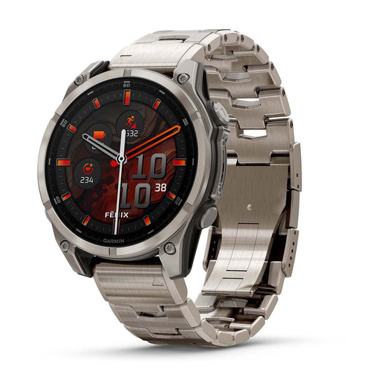 Reloj Garmin Fenix 8 - 47mm AMOLED Sapphire, Titanio con Pulsera de Titanio 010-02904-40