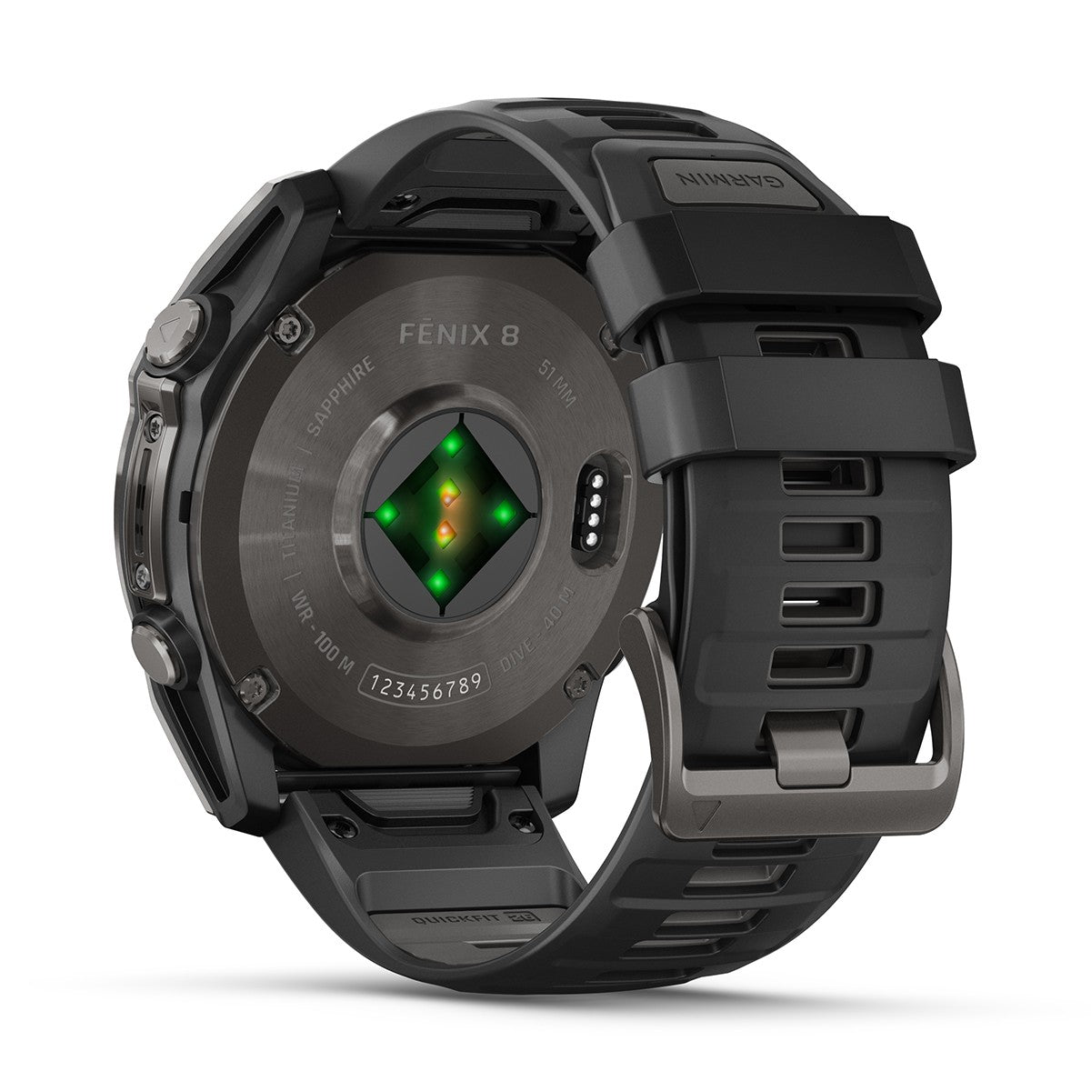Reloj Garmin Fenix 8 - 51mm AMOLED Sapphire, DLC Gris Carbón con Correa Negra 010-02905-21