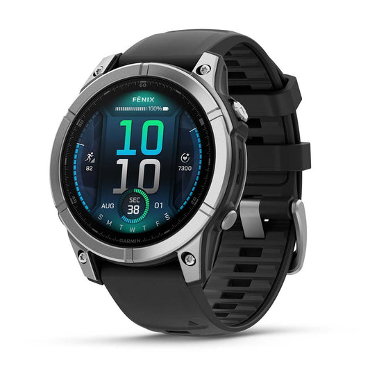Reloj Garmin Fenix E - 47mm AMOLED Acero Inoxidable con Correa Negra 010-03025-00