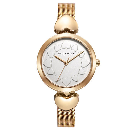 Reloj Viceroy Kiss 401138-97 Malla Milanesa en IP Dorado