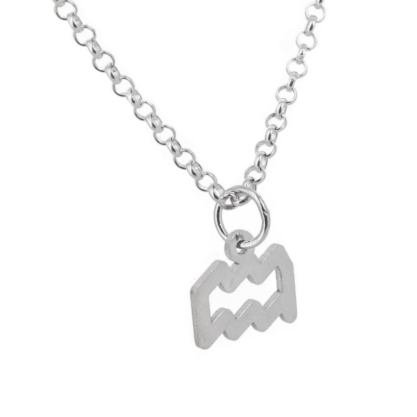 Collar con Colgante Zodiaco Acuario en Plata de Ley 925