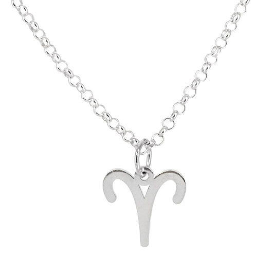 Collar con Colgante Zodiaco Aries en Plata de Ley 925