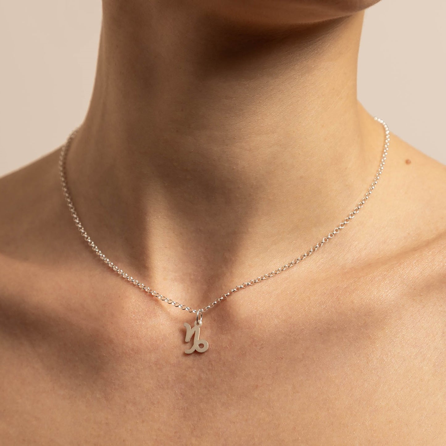 Collar con Colgante Zodiaco Capricornio en Plata de Ley 925