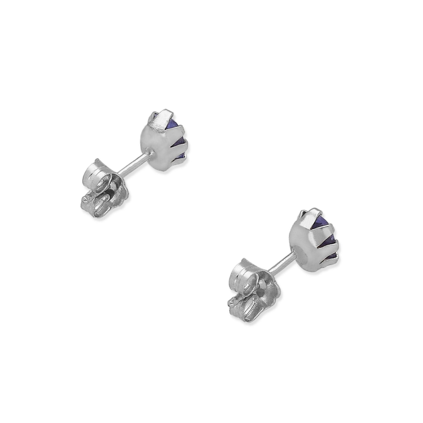Pendientes Modelo Sizwe Oro Blanco 18k y Tanzanitas