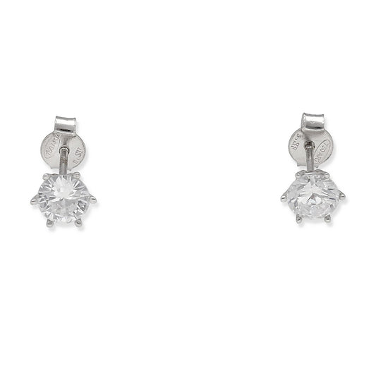 Pendientes Modelo Siena Diamante 0,50ct H VS2 en Oro Blanco 18k | Certificado IGI