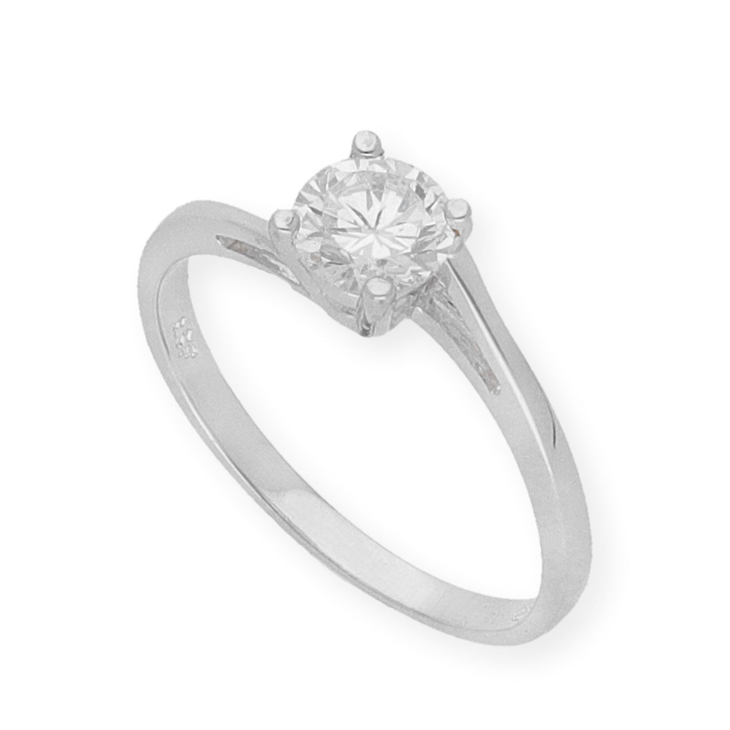 Anillo Modelo Constanza Oro Blanco 18k Diamante 0,30CT H-VS2 | Certificado IGI