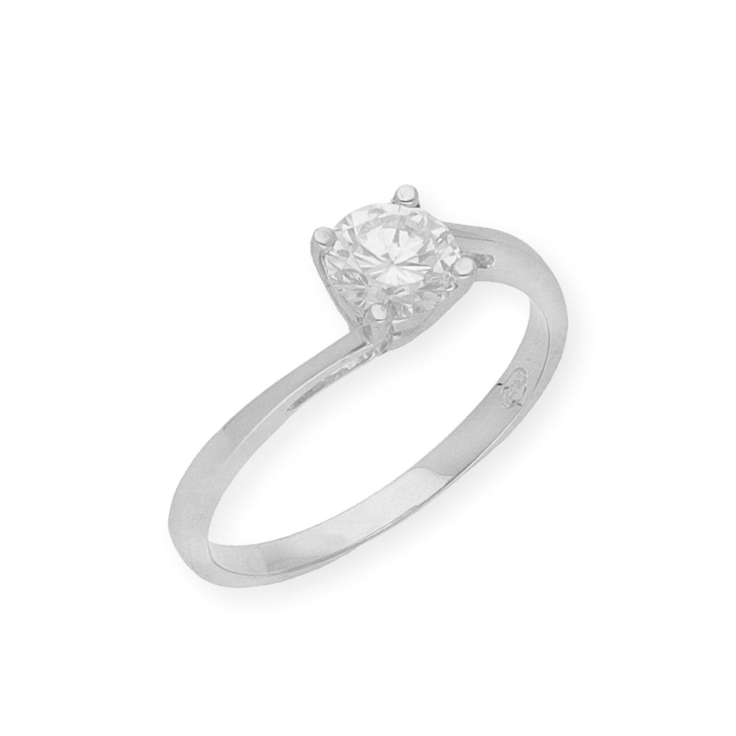 Anillo Modelo Constanza Oro Blanco 18k Diamante 0,30CT H-VS2 | Certificado IGI