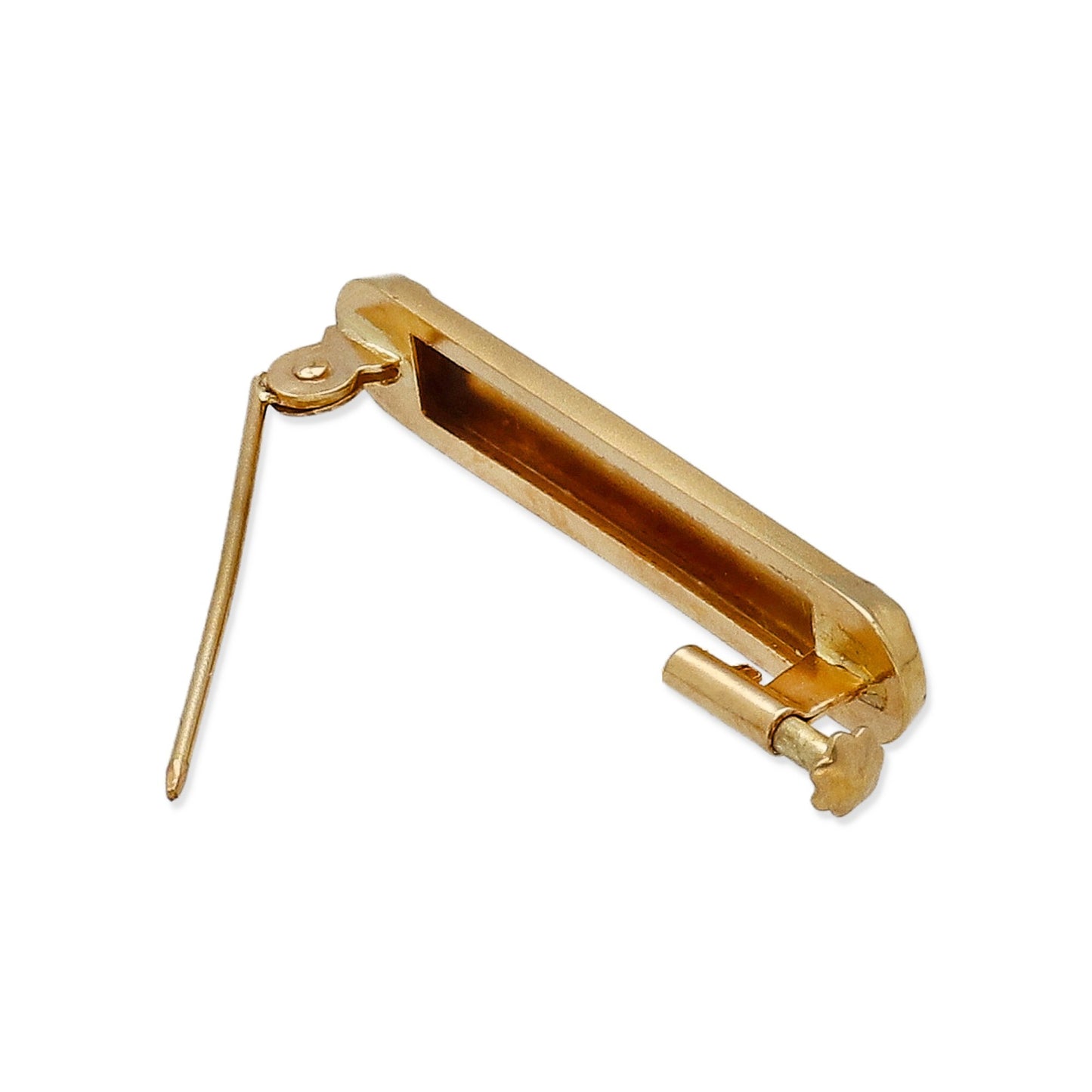 Imperdible Bebé de Barra Mate con Bordes Redondeados en Oro Amarillo 18K