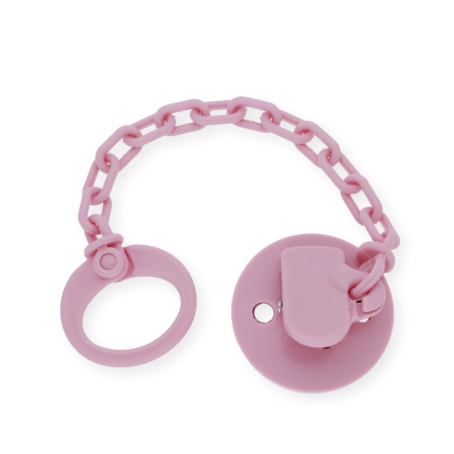 Pinza Chupete bebé Plata bilaminada Oso Rosa